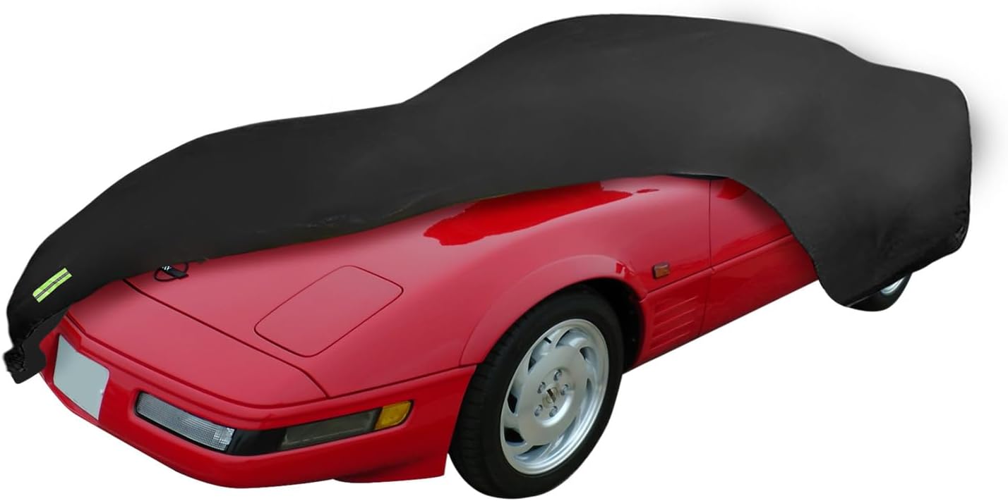 Proadsy 2025 Upgrade Car Cover Compatible with C4 Corvette 1984-1996 Windproof All Weather Waterproof Sun Rain UV Dust Snow Protection Outdoor Covers