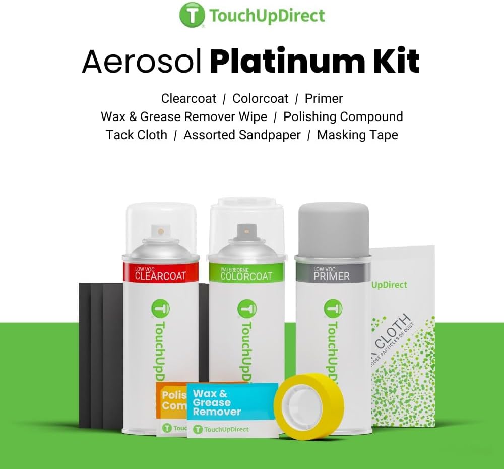 TouchUpDirect 1G3 Magnetic Gray Metallic Compatible with Toyota Exact Match Touch Up Paint Aerosol - Platinum Kit