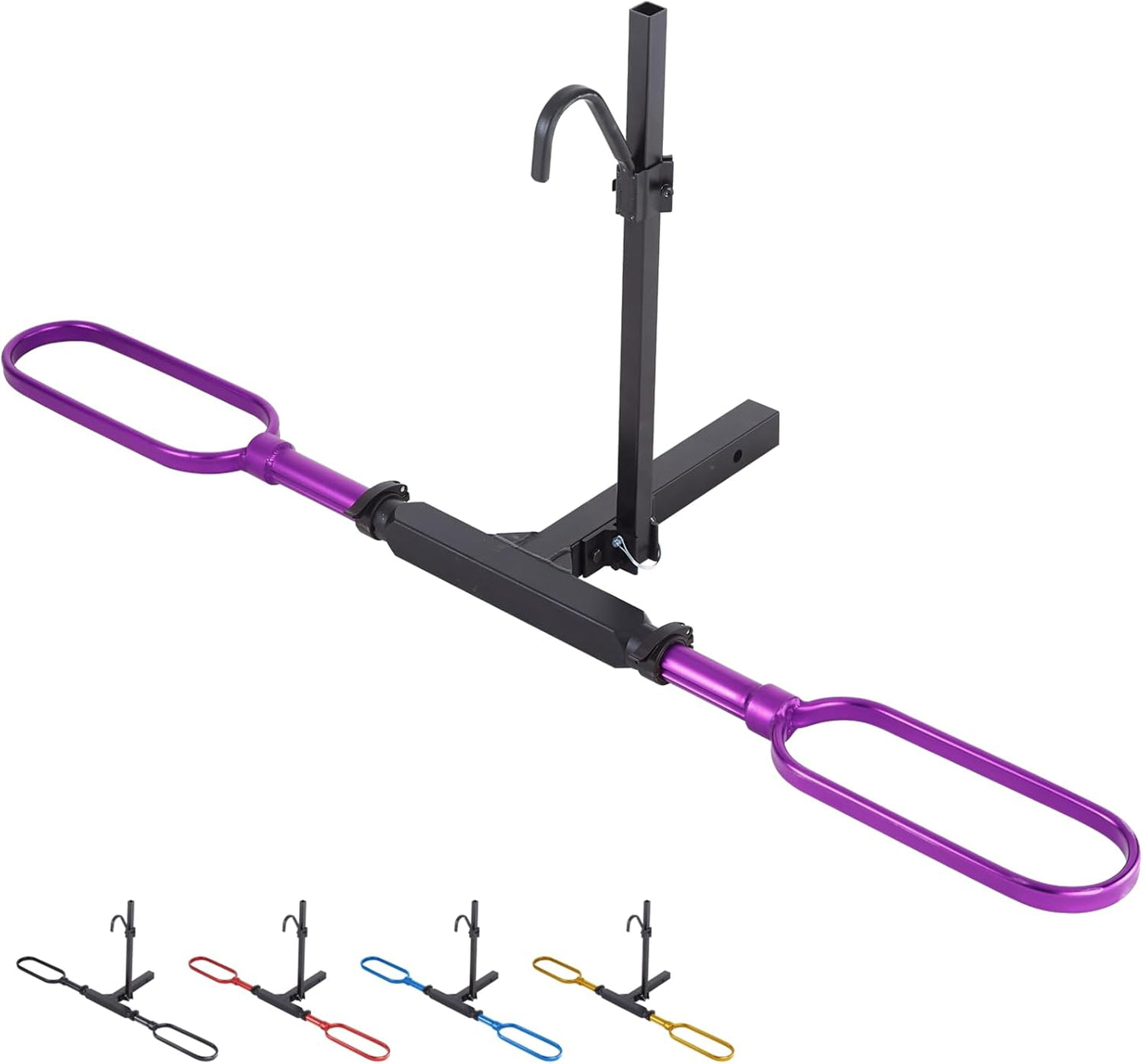 Trailer Hitch Bike Rack for Car 1 Bike, E Bike Carrier Hitch Mount, Fat-Tire Ebike Rack for Tow Hitch, Fits 2" Inch Receiver for SUV Truck Van (1 Bike - 120 Lbs Cap - Purple)