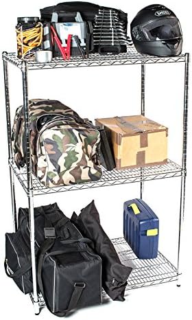 Omega 12" Deep x 42" Wide x 86" High 3 Tier Chrome Starter Shelving Unit