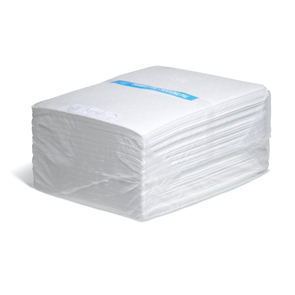 PIG Oil-Only Absorbent Mat Pad | Pack of 100 Mediumweight Oil Pads | Absorbs Oil | 23 oz Absorbency | 20" L x 15" W | MAT455