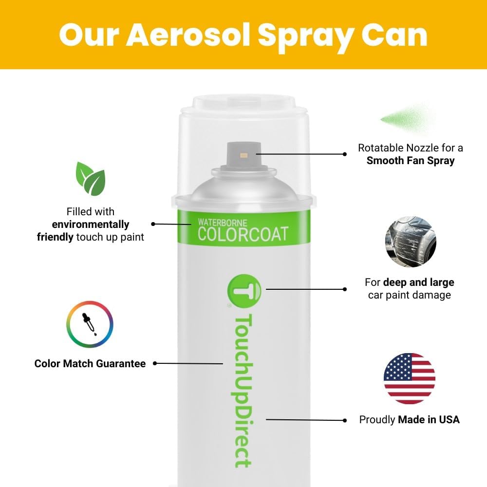 TouchUpDirect 1K5 Moon Dust Compatible with Toyota Exact Match Touch Up Paint Aerosol - Platinum Kit