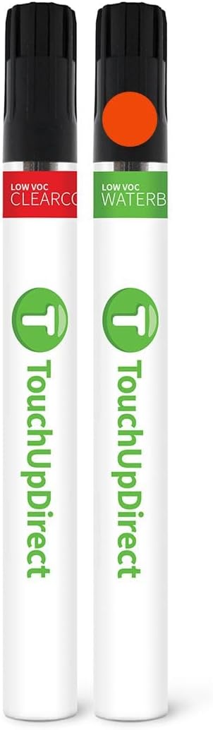 TouchUpDirect D19 Mikan Blast Compatible with Toyota Exact Match Touch Up Paint Brush - Essential Kit