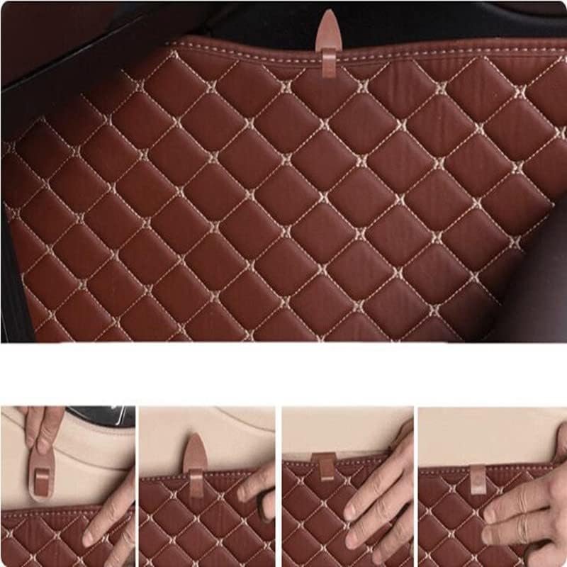 Custom All-Weather Protection Luxury Leather Floor Mats for Cars SUVs Trucks According Anti-Slip Leather Floor mats ﻿ (38,Striped Red)