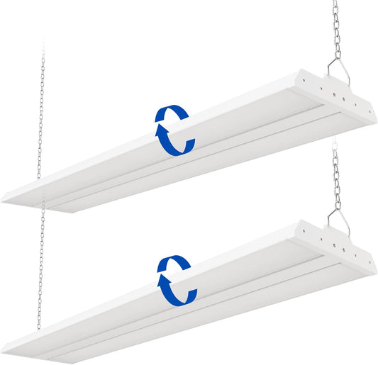 JTT LED Linear High Bay Light 300/240/200W, 45000LM Linear Shop Light Commercial 120-277V, 4000/5000K High Bay Lights Shop Workshop Store Commercial Supermarket Warehouse Basement, 2-Pack ETL