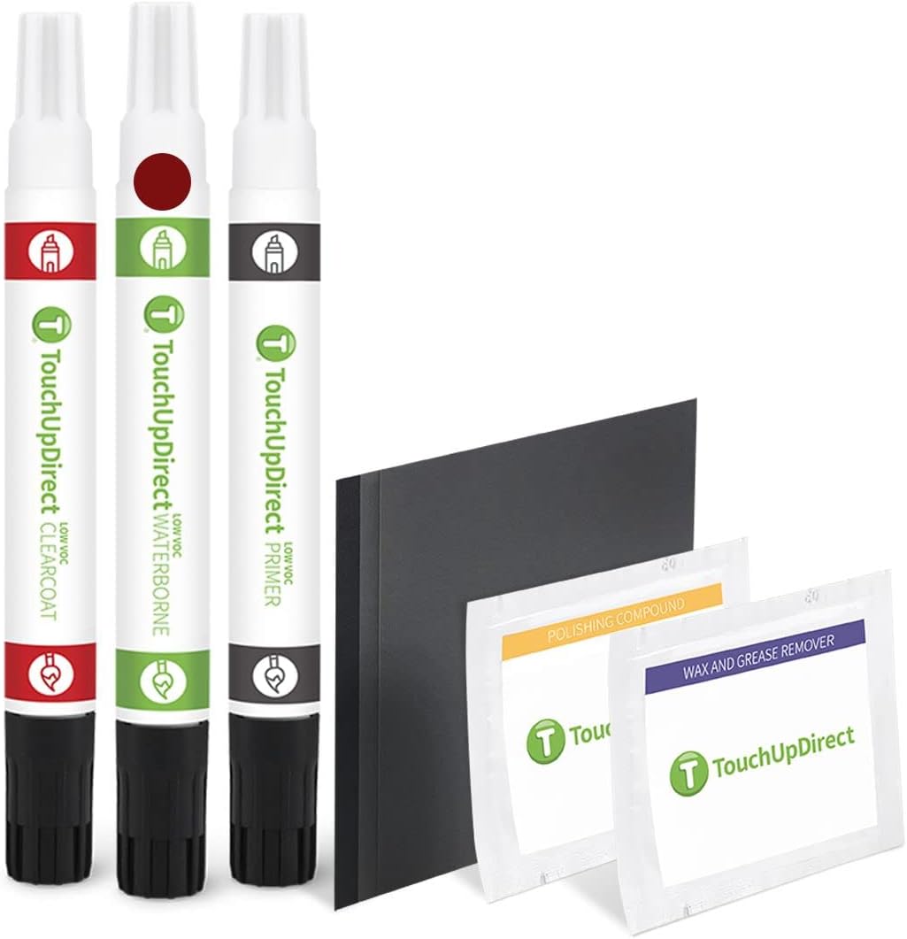 TouchUpDirect 3R3 Barcelona Red Pearl for Toyota Exact Match Touch Up Paint Combo - Platinum Package