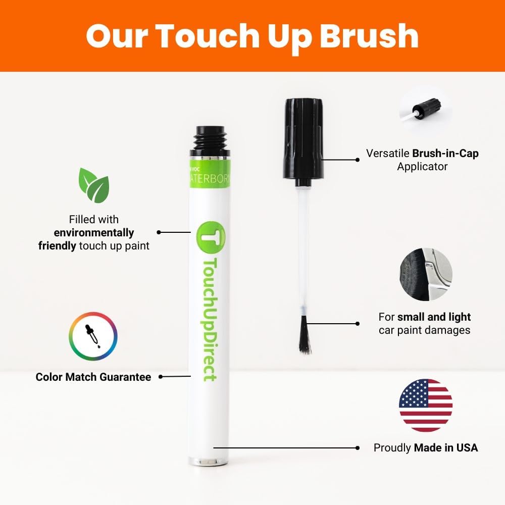 TouchUpDirect 8V5 Shoreline Blue Pearl Compatible with Toyota Exact Match Touch Up Paint Brush - Preferred Kit
