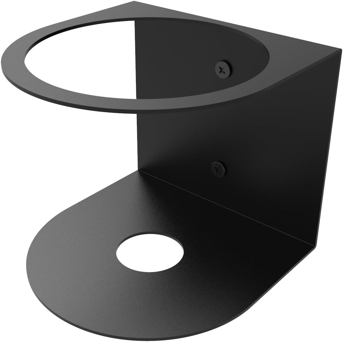 JINGCHENGMEI 1 Spray Bottle Holder, Steel Wall Mount Storage Organizer for All-Purpose at Garage and Home (SBH-1B1Pc)