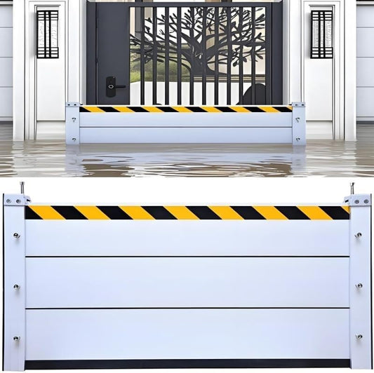 Flood Barriers for Home Exterior,Aluminum Alloy Outdoor Garage Doors Water Barriers for Flooding(H23.6Inch,L13FT)