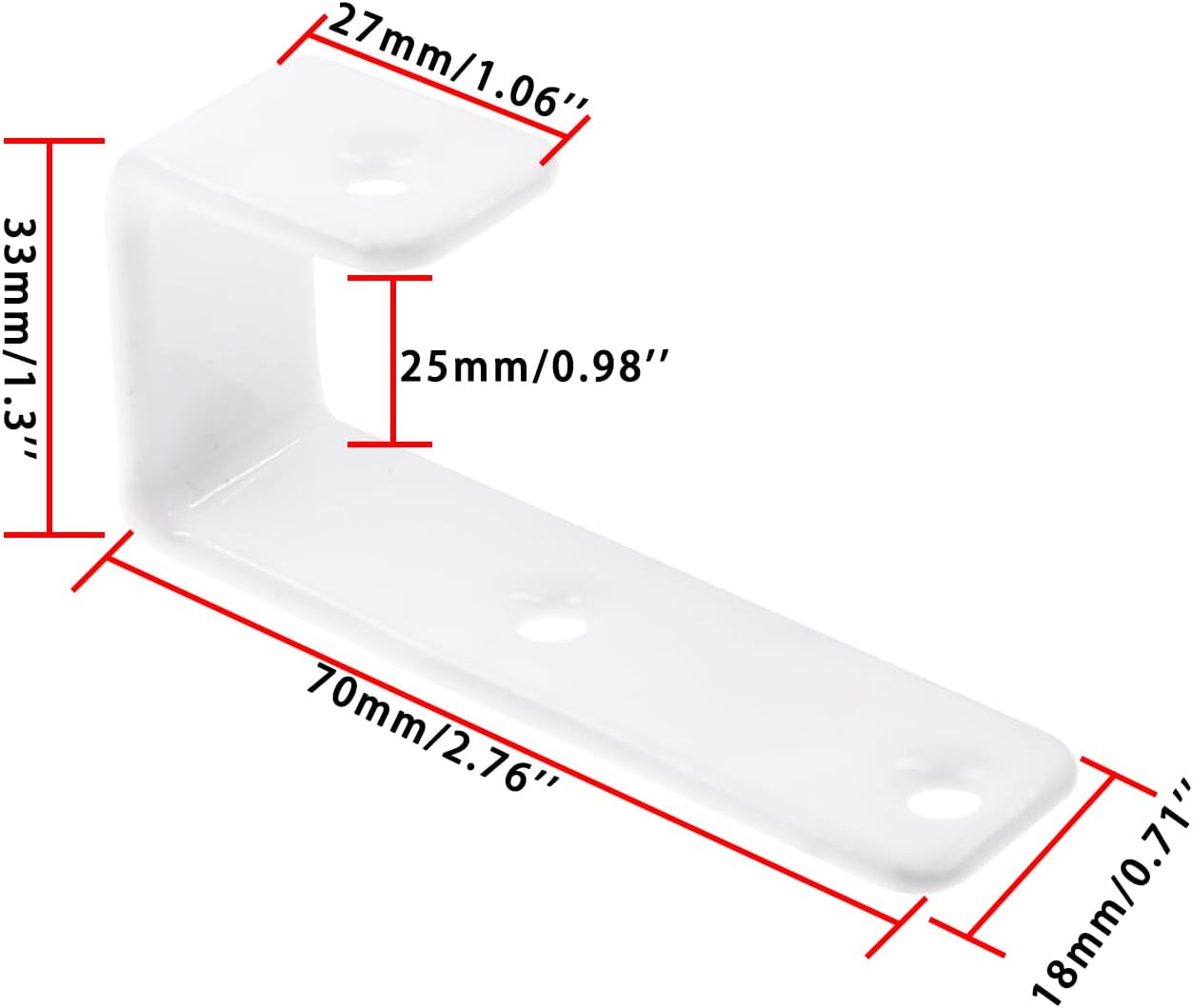 Bunk Bed Ladder Hooks Brackets, Iron Bed Ladder Hook,PVC Coated Angled Ladder Hooks,Heavy Duty Replacement Hardware Utility Hooks,Loft Garage Storage Hooks,J Brackets Hooks with Screws White