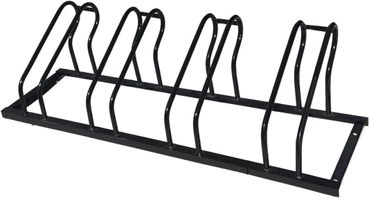Sandbaggy Commercial Low Profile Bike Rack - Outdoor, Surface Mount, Steel - 4 Bike (4 Capacity (Low-Profile), 5)