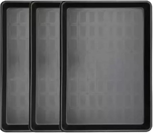 3Pack Extra Large Oil Drip Pan 35.4 x 24 x1.4 Inches Oil Change Drip Tray for Under Car Plastic Tray Auto Oil Catch Pan for Transmission Garage Automotive Driveway to Keep Floor Clean