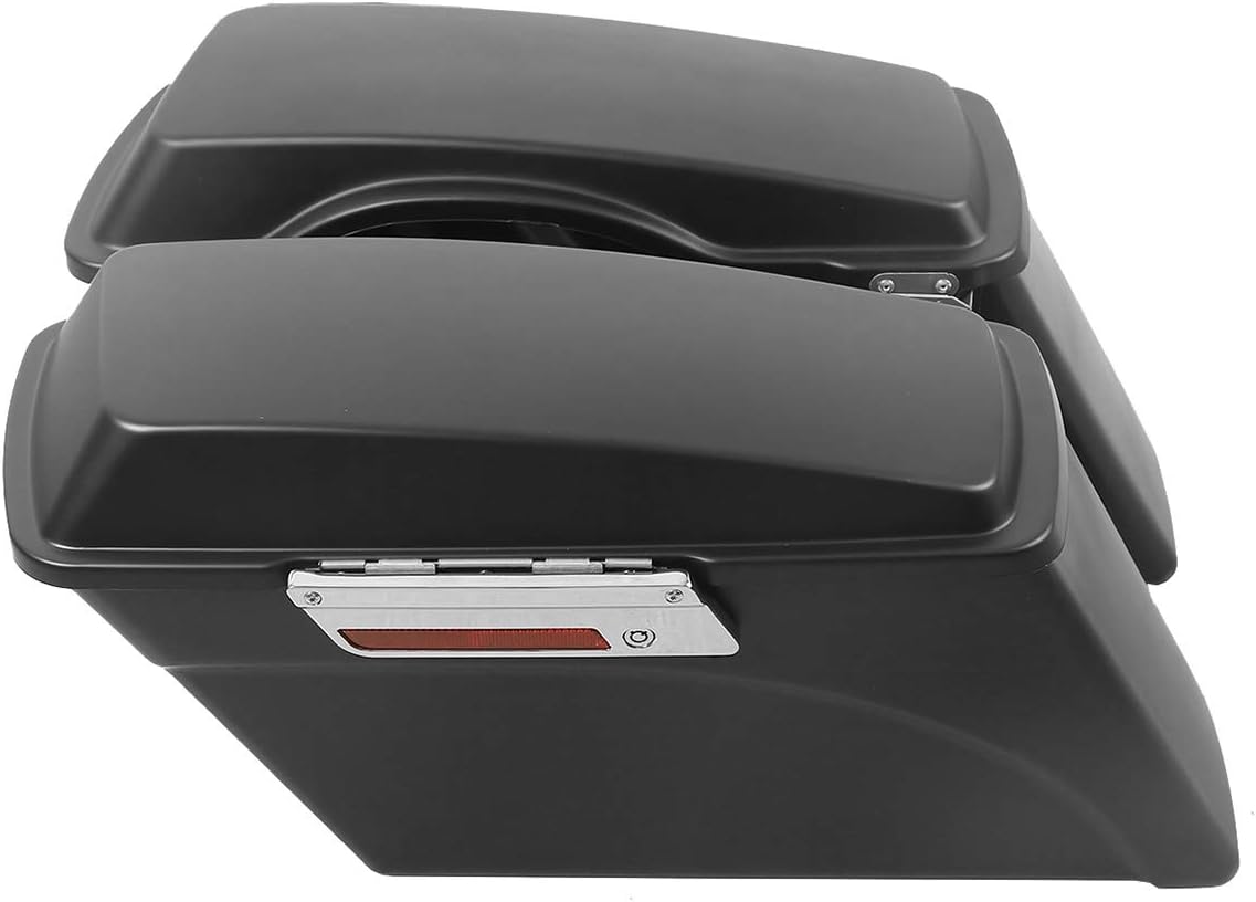 XFMT Hard Saddlebags Saddle Bag & Chrome Conversion Brackets For Harley Softail Heritage Deluxe 1984-2017