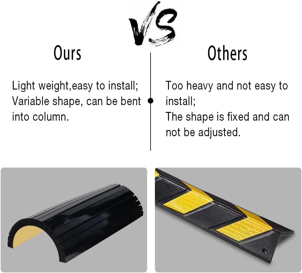 GUEQUITLEX Garage Wall Guards Foam Car Door Protector Wall Bumper Guard for Parking Garages - Garage Wall Guards -Wall Edge Protector Protect Your Car - Wall Corner Edge Bumpers (4 Pack, Column)