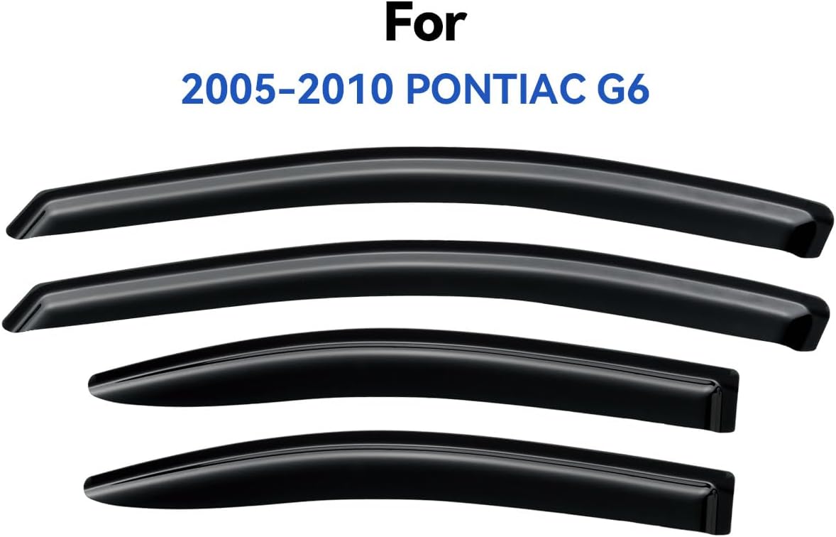 Window Visors Rain Guards Shield for 2005-2010 Pontiac G6, Out-Channel Window Vent Wind Deflectors Visors Shades for 05-10 Pontiac G6