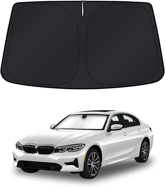 KUST Windshield Sun Shade for BMW 3 Series Accessories 2019-2025 2026 Window Shade Sun Visor Cover Foldable Blocks UV Rays Keep Your Car Cooler