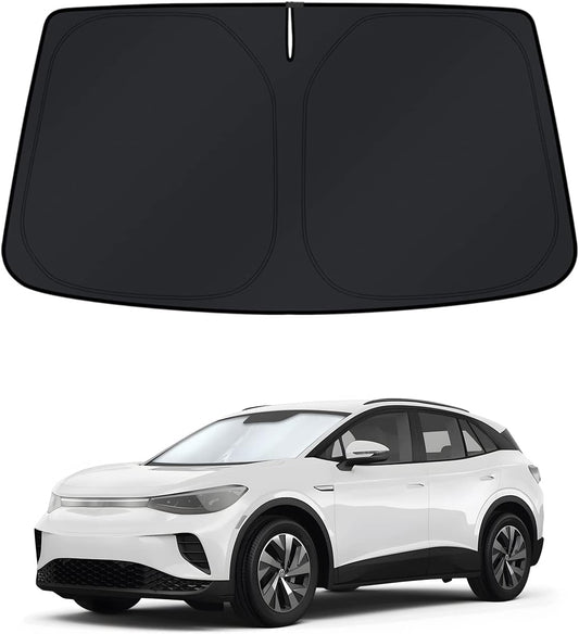 KUST Windshield Sun Shade for 2021-2025 2026 Volkswagen VW ID.4 Accessories Sunshade Window Sun Visor Protector Foldable Blocks UV Rays Keep Car Cooler Privacy