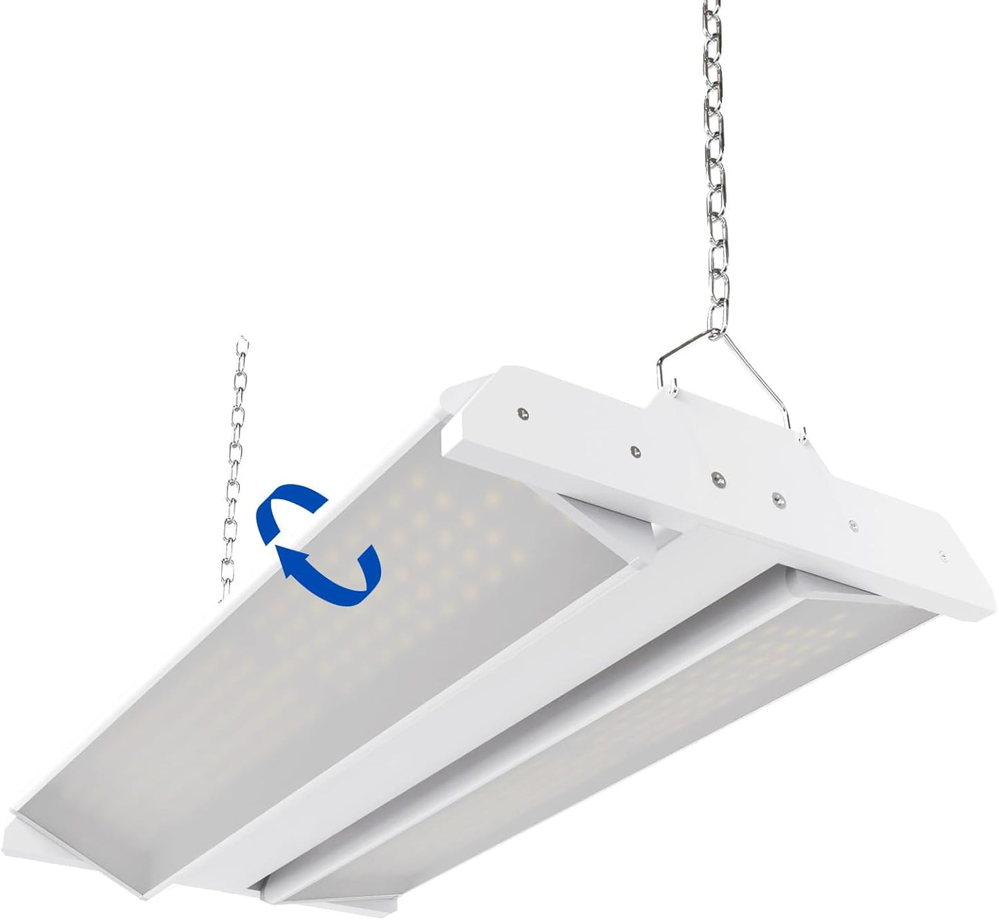 JTT LED Linear High Bay Light, 5000K Daylight 150W 21000LM Shop Light Commercial 360° Adjustable Tilt Hanging LED High Bay Shop Lighting Fixtures for Garage, ETL 1-Pack