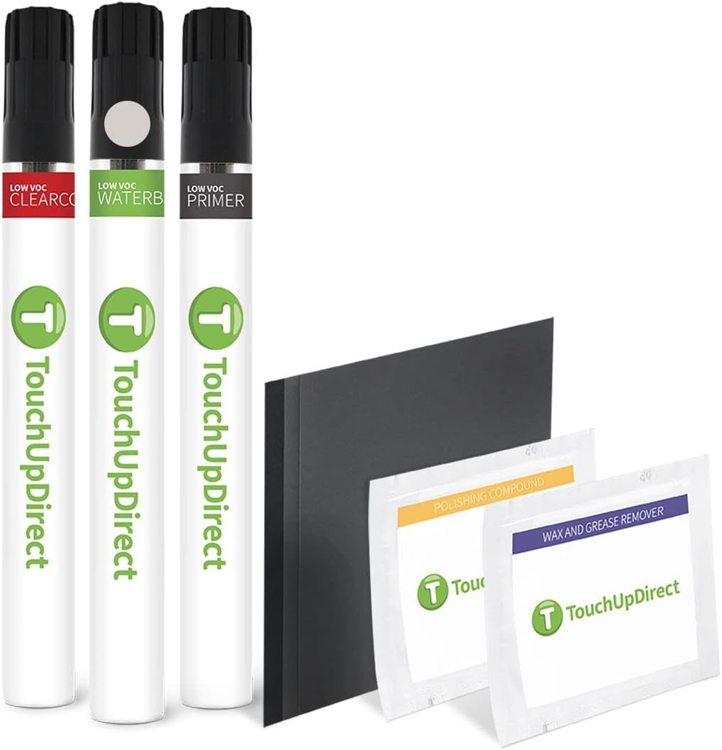 TouchUpDirect 1C8 Luner Mist Silver Metallic Compatible with Toyota Exact Match Touch Up Paint Brush - Platinum Kit