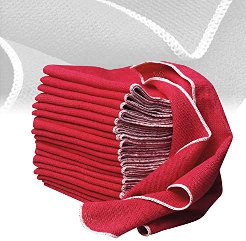 Griot's Garage Microfiber Shop Towels for Car Cleaning and Detailing, Lint-Free, Ultra-Absorbent Wash Cloths, 13" x 15", Pack of 20, Red, 14875