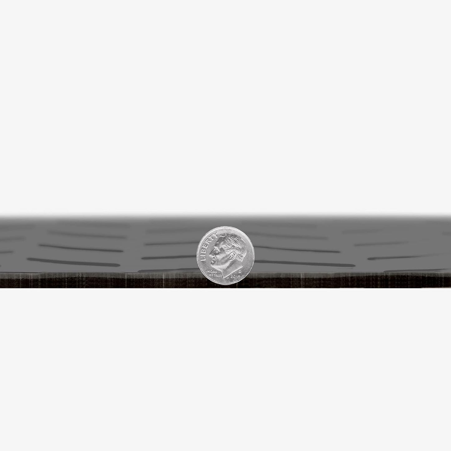 IncStores 2.5mm Thick Commercial-Grade Nitro Roll Garage Floor Mat | Flexible Vinyl Floor Mat for a Stronger and Safer Garage, Workshop, or Trailer | Diamond-Plate, Midnight Black, 10' x 140'