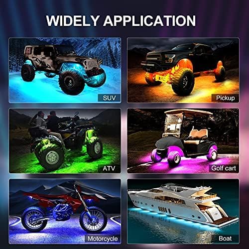 YiLaie RGB LED Rock Lights 14 Pods, 210 LEDs Lights with Phone App/Remote Control & Timing & Music Mode Rock Lights for Trucks, Waterproof Rock Light Kits for ATV RZR UTV SUV Off Road AUTO Motorcycle