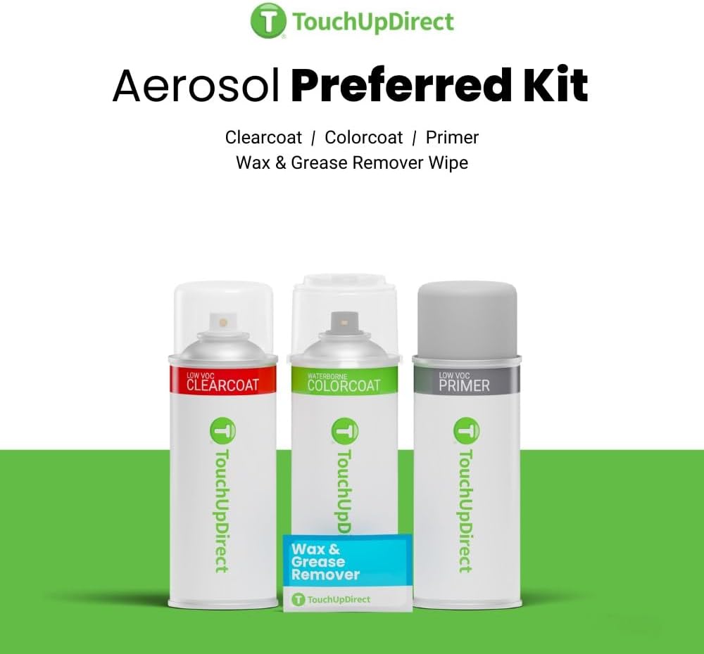 TouchUpDirect 1K9 Coastal Gray Metallic Compatible with Toyota Exact Match Touch Up Paint Aerosol - Preferred Kit