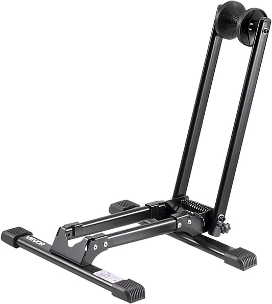 VEVOR Bike Rack, Fits 20 to 29 Inch Mountain & Road Bikes, Alloy Steel Rust-Resistant Bike Floor Stand Rack, Foldable Bicycle Stand for Entryway, Garage, Home Bikes Parking & Storage, 1 Pack, Black