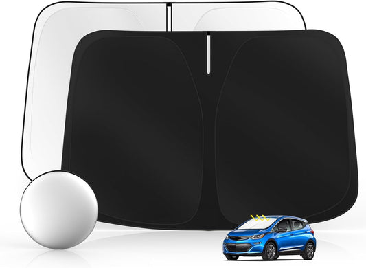 Windshield Sun Shade for Ch-evro-let/Chevy Bolt EV 2017-2024 (NOT for Chery Bolt EUV) Foldable Sunshade Custom Fit Front Window Car Interior Accessories Protector Blocks UV Rays