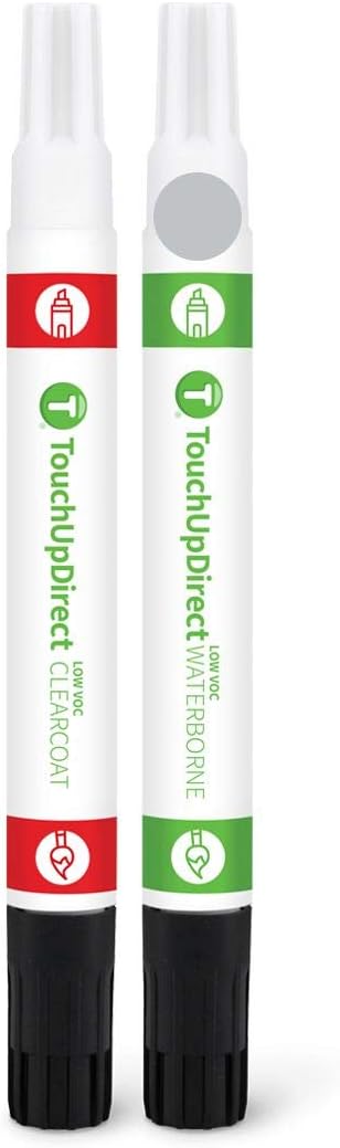 TouchUpDirect 1D6 Silver Sky Metallic Compatible with Toyota Exact Match Touch Up Paint Combo - Essential Kit