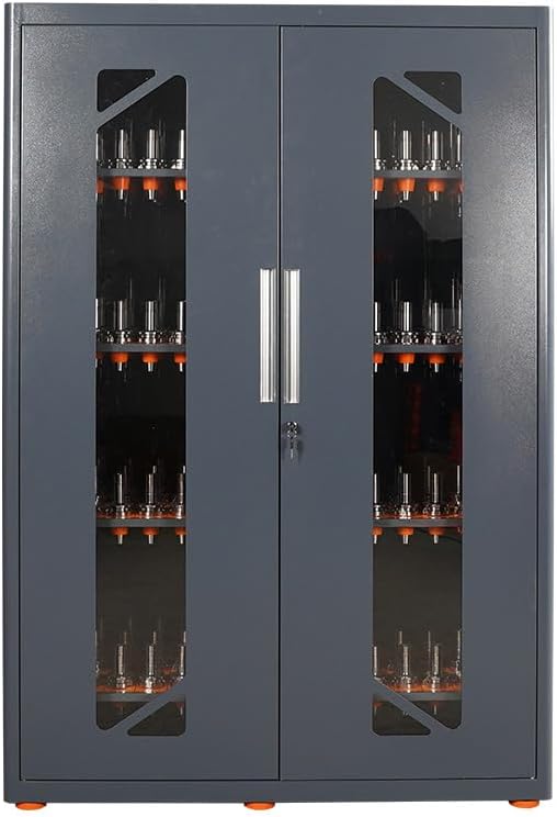 Large Capacity CNC Tool Storage Cabinet, Tool Holder Station Rack With Lock, Multi-Purpose Holder Suitable for Machinists and Workers