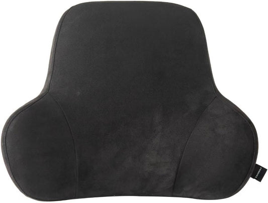 Soft Memory Foam Lumbar Support Pillow for Car Seat with Velvety Suede Cover – Comfortable Back Cushion for Drivers and Passengers