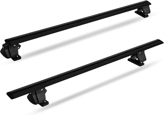 Universal 55" Roof Rack Cross Bars, Adjustable Car Top Roof Rack,Aluminum Locking Crossbars Fit for Car SUV Without Any Types of Side Rails