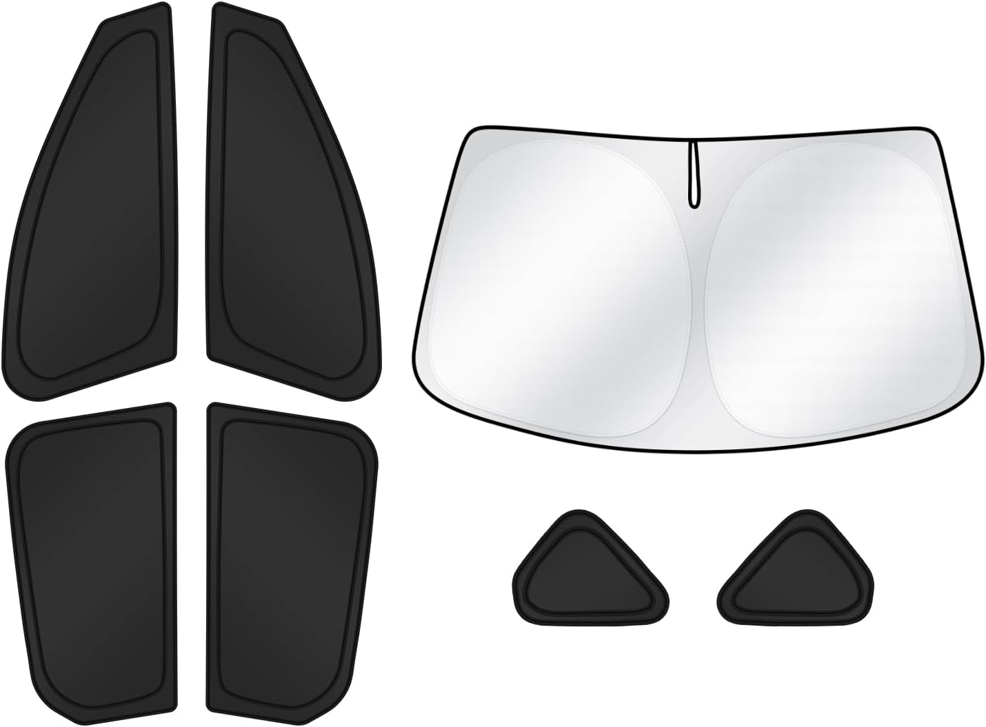 Sunshades for 2025 2026 Kia K4 Accessories Windshield Sun Shade Side Rear Window Shade Cover Sun Visor Shield Privacy Protection for Camping Keep Vehicle Cool Black 7PCS