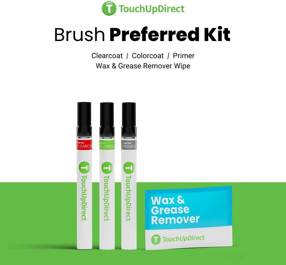 TouchUpDirect 3P0 Absolutely Red Compatible with Toyota Exact Match Touch Up Paint Brush - Preferred Kit