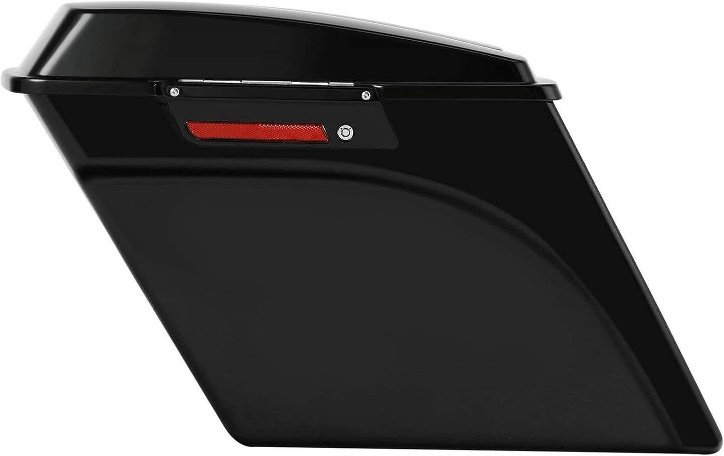 XFMT Motorcycle Stretched Saddlebags Vivid Black 5" Extended Hard Saddle Bags W/Black Latches For Harley Touring Road King Street Glide Road Glide Electra Glide Ultra Classic 1993-2013