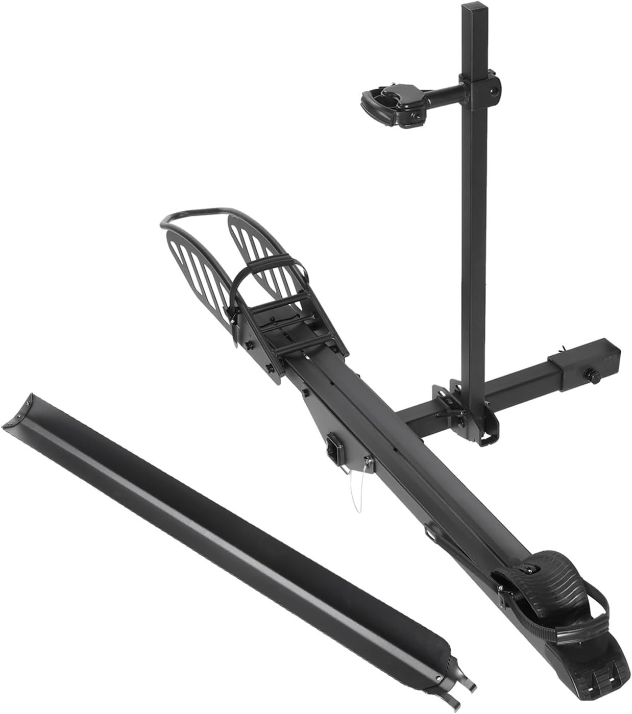 Sole R 1-Bike Rack, Hitch-Mount Platform E-Bike Rack with Ramp, 100 lbs Capacity, Fits Car, SUV, Truck, RV, Van with 2-Inch Receiver and Up to 5-Inch Fat Tires Bicycle