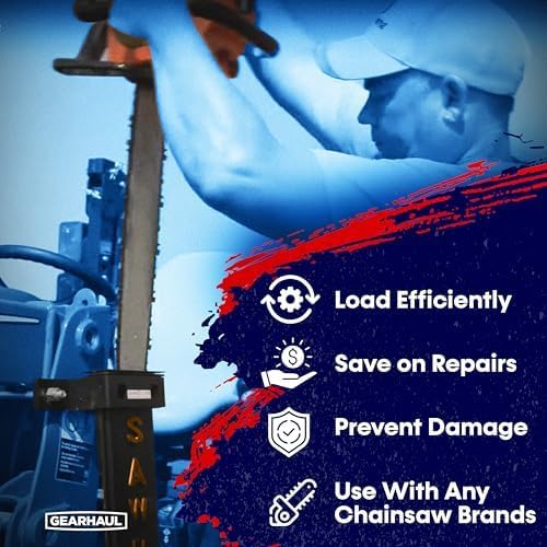 SawHaul Universal Tractor Chainsaw Holder - Made in Kansas USA - Fixed Mount Chainsaw Carrier (20" Orange) Compatible w/All Brands