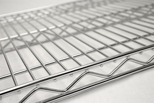 Omega 18" Deep x 30" Wide x 63" High 3 Tier Chrome Starter Shelving Unit