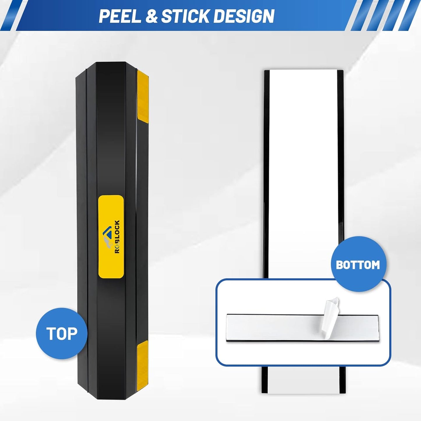 ROBLOCK New Updated 18" 2 PCS Heavy Duty Car Stopper for Garage, 1.8" Higher Parking Aid Gadgets Protects Car, Parking Stopper Easy to Install 18" L x 3.7" W x 1.8" H, 2 Packs