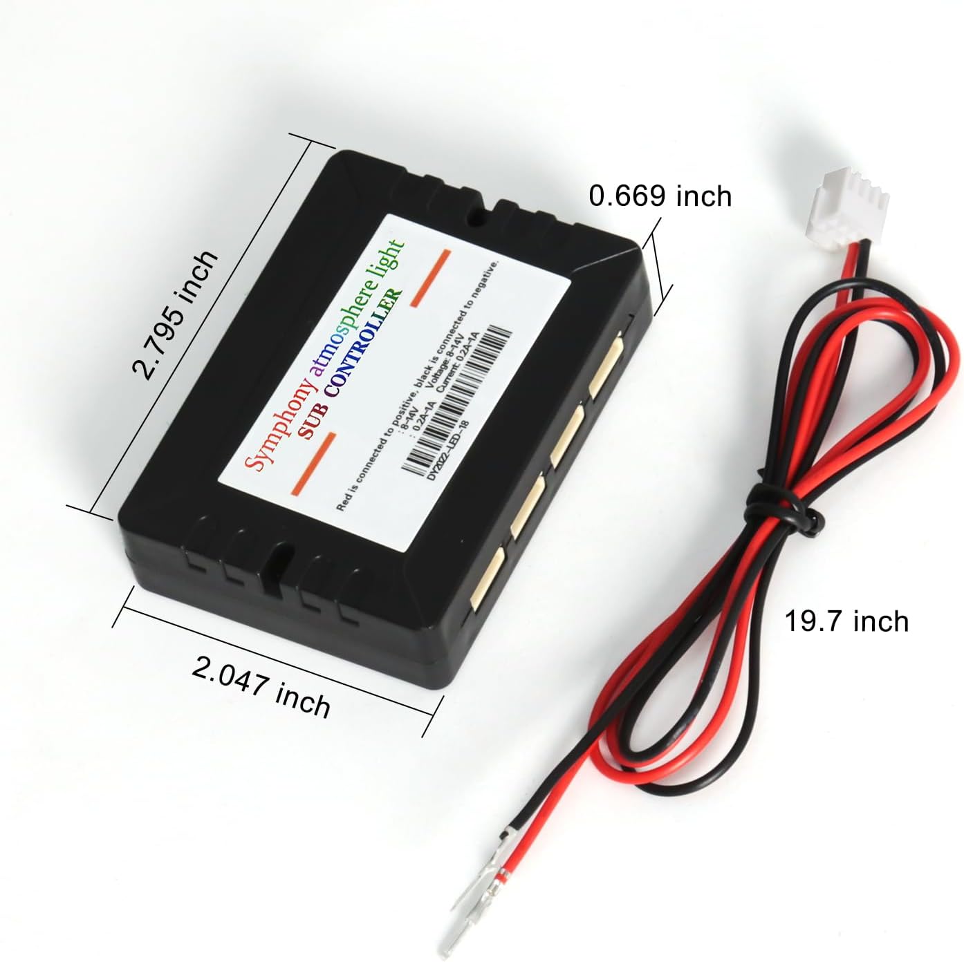 Dreamcolor Acrylic Interior Car LED Strip Light Sub-Control Module, which fit for Dreamcolor Main Controller Connects kit (not Including), Not fit dreamcolor 5 in 1(Single Controller)