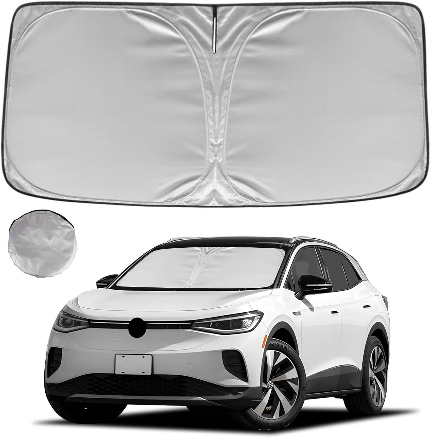 KAYZT Windshield Sun Shade for 2021-2025 Volkswagen VW ID.4 Foldable Sunshade Front Window Custom Fit Car Accessories