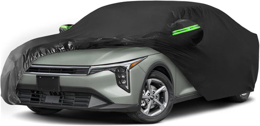Proadsy 2025 Upgrade Car Cover Custom Fit for 2024 2025 Kia K4, Waterproof All Weather for Automobiles, Full Exterior Cover Rain Snow Sun Protector Indoor Outdoor Car Cover