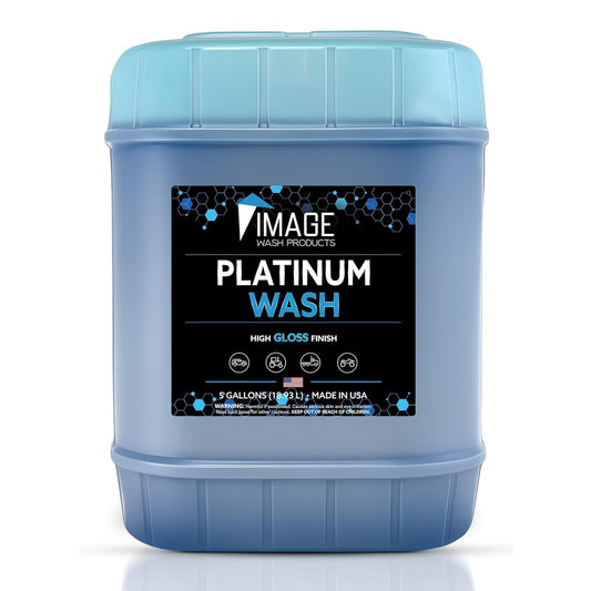 Image Wash Products - (5-Gallon Platinum Wash Car Soap – Car Wash Foam Soap for Foam Cannon & Pressure Washer | High Gloss RV/Truck Wash Soap | Bubble Gum Scent, Detailer Grade Car Soap