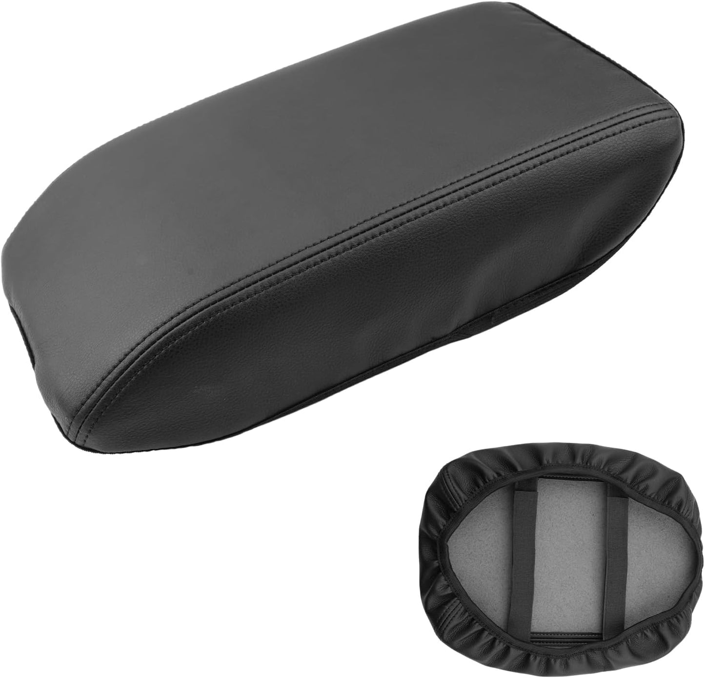 SXCY Fit for 2023 2024 2025 Honda Accord Armrest Cover for 2023 2024 2025 Accord Center Console Cover for 2024 2025 Honda Accord Accessories Armrest Cushion(Leather Cover with Black Stitching)