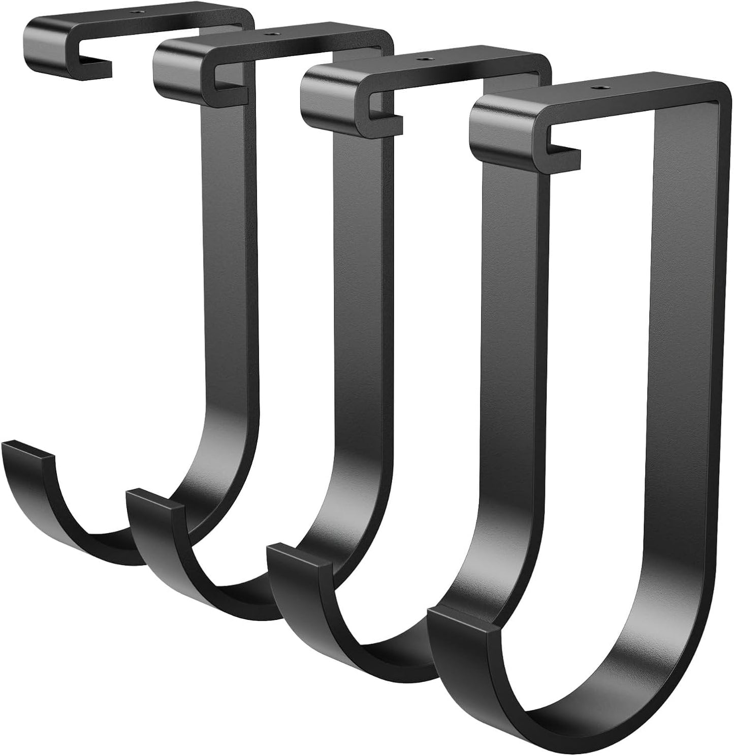 SunsGrove Heavy-Duty 4-Pack Overhead Garage Ceiling Storage Hooks, Add-On Storage Flat Hook Accessory for Hanging Bikes and More, Supports Up to 53lbs