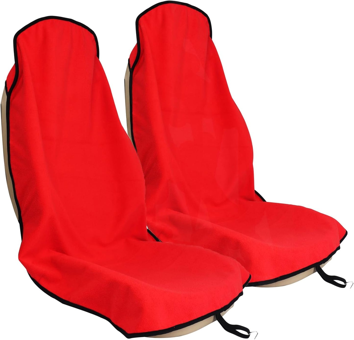 Car Seat Cover Protector Front Seats,for Gym Workout,Running,Swimming,Beach and Hiking,Waterproof Sweat Towel Bucket Seat Covers for Cars SUV Trucks (Red, 2Pcs)