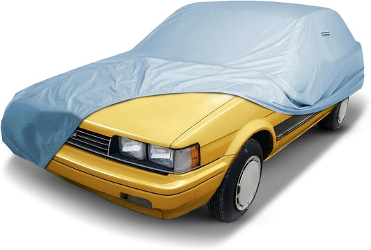 iCarCover Premium Car Cover for 1985-1988 Chevy Nova 5-Door Hatchback Heavy Duty Waterproof All-Weather Automobiles Custom Fit Indoor Outdoor UV Snow Protection Covers with Straps and Bag