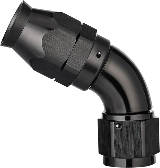EVIL ENERGY 10AN 60 Degree PTFE One Piece Full Flow End Hose Fitting Aluminum Black