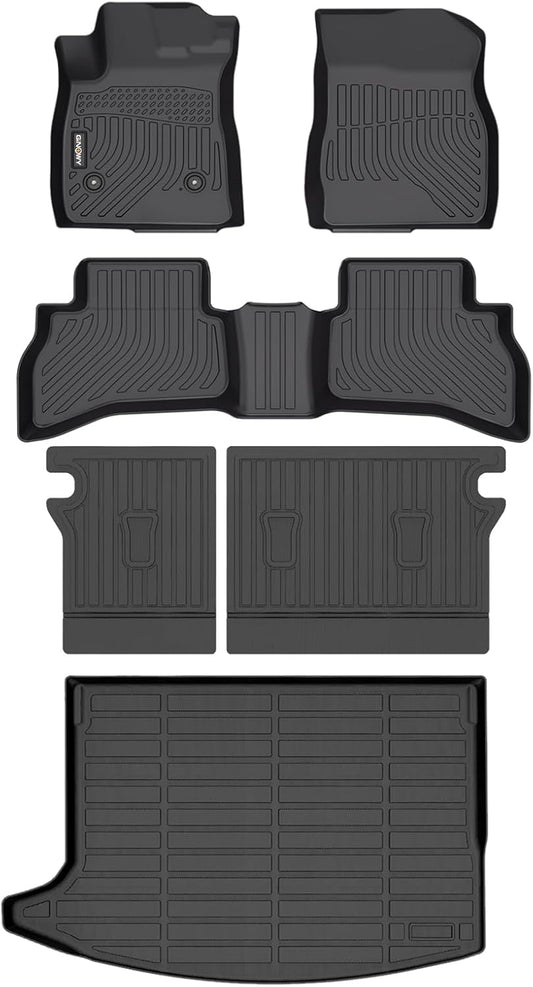 GINOWY-Floor Mats & Cargo Liner for Buick Encore GX AWD 2020-2025 TPE All Weather Car Mats Encore GX 2024 Backrest Mat Floor Liners Non-Slip Trunk Mat Floor Liners Accessories Black